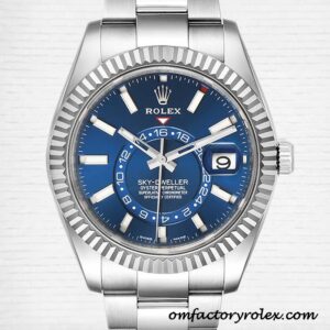 OM Rolex Sky-dweller Rolex Calibre 9015/Mingzhu Engine m326934-0003 Men's Blue Dial Silver-tone